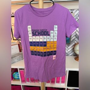 Cat & Jack Navy Periodic Table of School T-Shirt, Kids Size Large